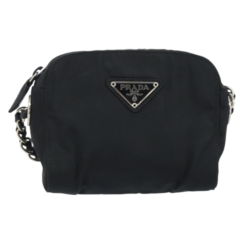 【日本直送】PRADA 尼龍黑色金色鏈條單肩包 正品 SW2325A-12