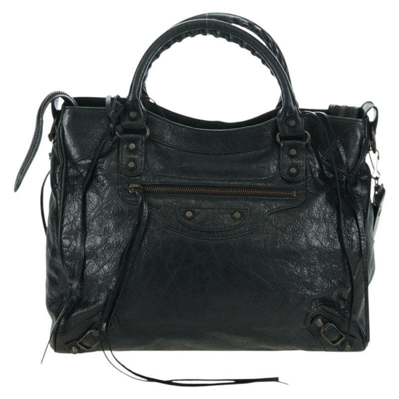 【日本直送】BALENCIAGA 經典 Vero 手提包 黑色真皮 235216 正品 yk20197SAV-12