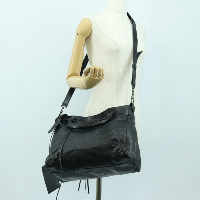 【日本直送】BALENCIAGA 經典 Vero 手提包 黑色真皮 235216 正品 yk20197SAV-28