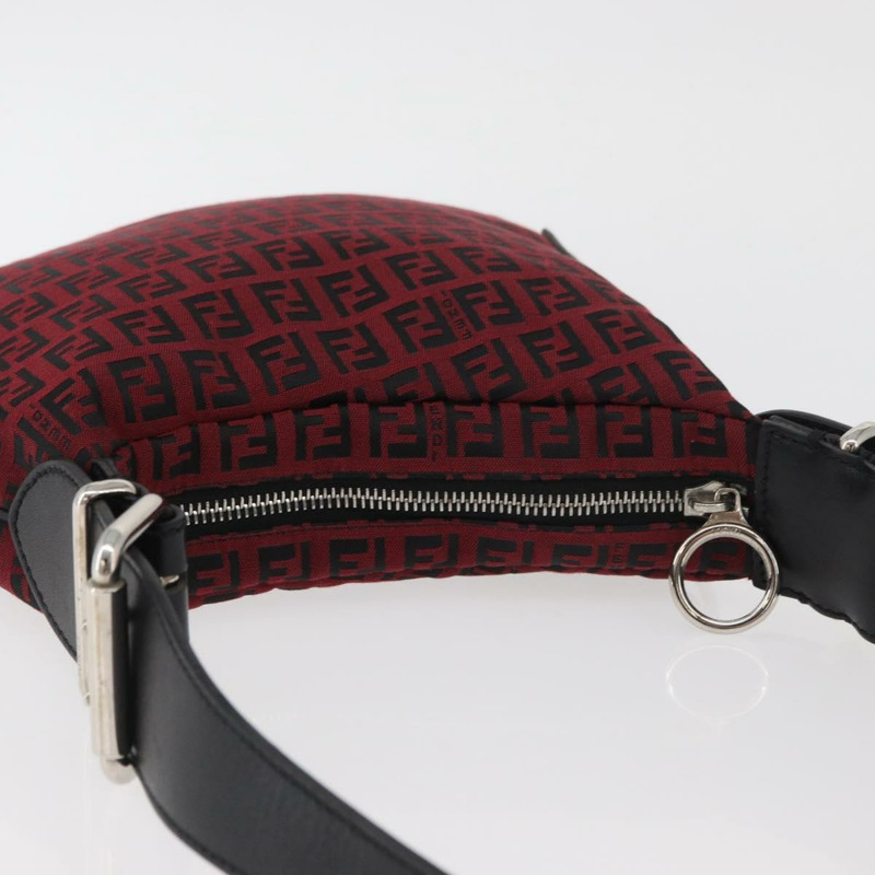 【日本直送】FENDI Zucchino帆布單肩包 紅色銀色 正品 174322V-5