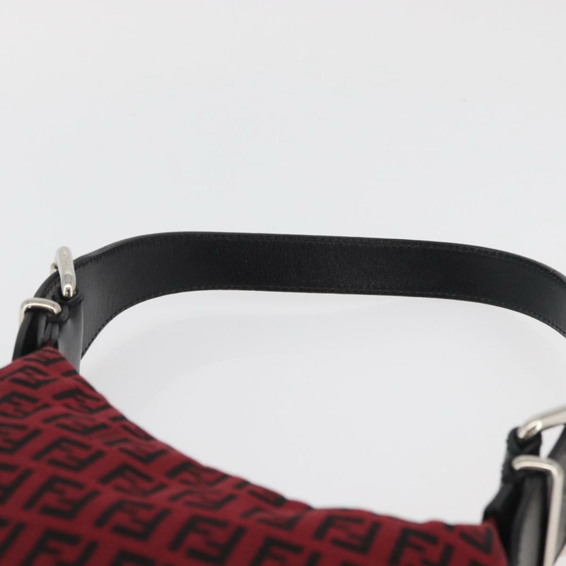 【日本直送】FENDI Zucchino帆布單肩包 紅色銀色 正品 174322V-7