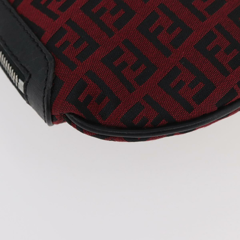 【日本直送】FENDI Zucchino帆布單肩包 紅色銀色 正品 174322V-13
