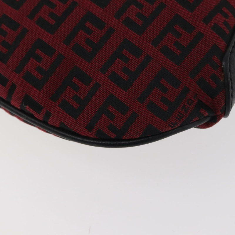 【日本直送】FENDI Zucchino帆布單肩包 紅色銀色 正品 174322V-16