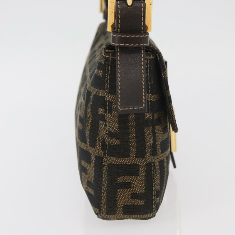 【日本直送】FENDI Zucca帆布Mamma Baguette單肩包 棕色/黑色 正品 YKZ832SM-3
