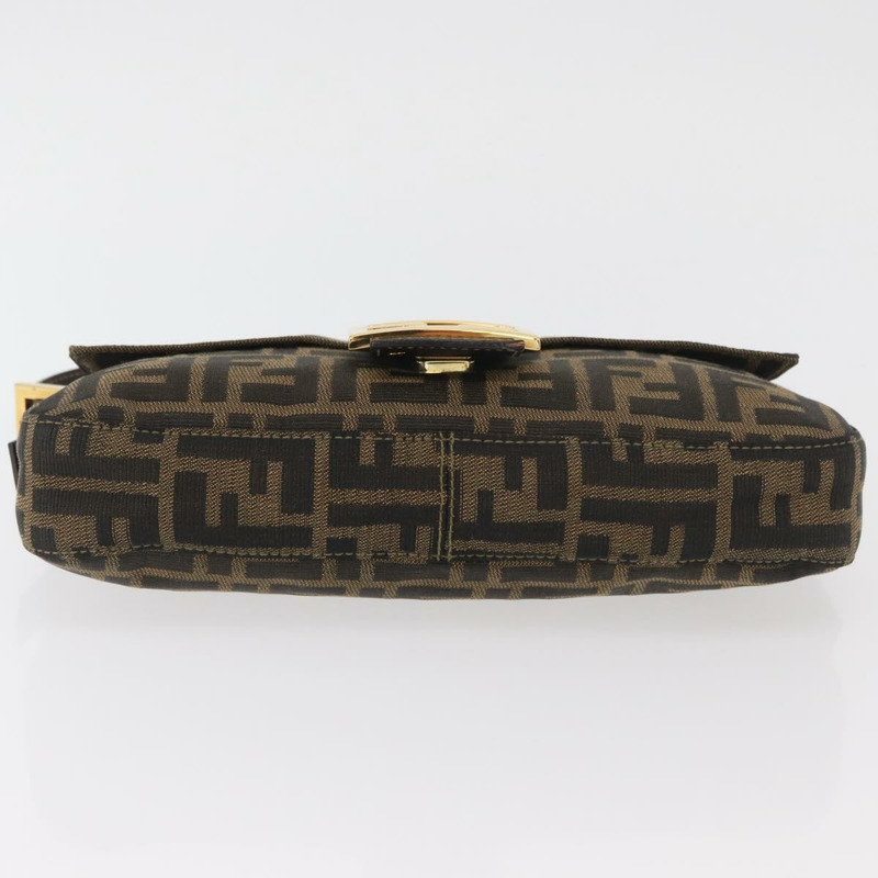 【日本直送】FENDI Zucca帆布Mamma Baguette單肩包 棕色/黑色 正品 YKZ832SM-4