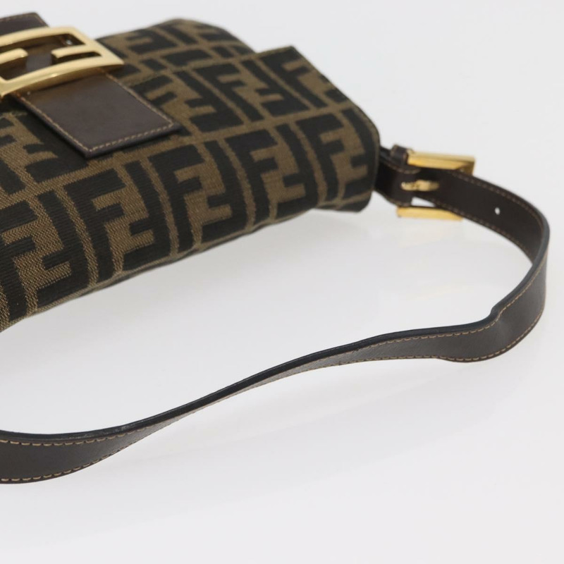 【日本直送】FENDI Zucca帆布Mamma Baguette單肩包 棕色/黑色 正品 YKZ832SM-6