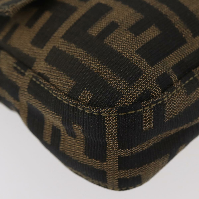 【日本直送】FENDI Zucca帆布Mamma Baguette單肩包 棕色/黑色 正品 YKZ832SM-13