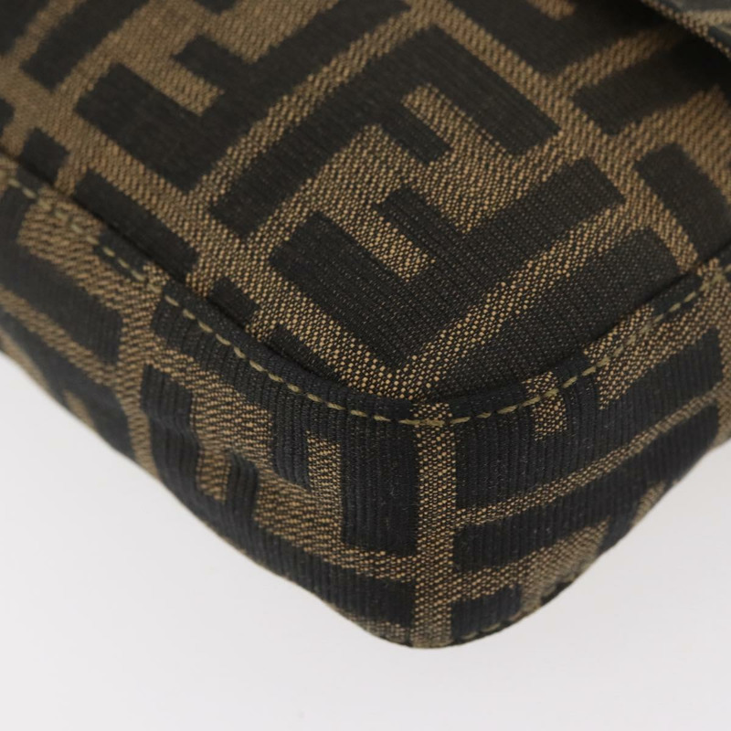 【日本直送】FENDI Zucca帆布Mamma Baguette單肩包 棕色/黑色 正品 YKZ832SM-14