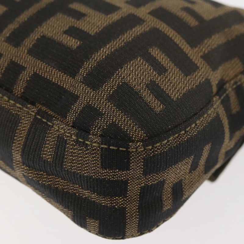 【日本直送】FENDI Zucca帆布Mamma Baguette單肩包 棕色/黑色 正品 YKZ832SM-16