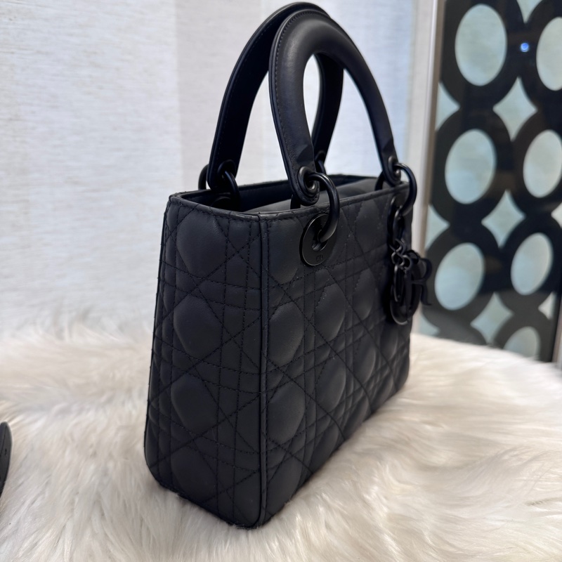[ 櫃價$215000 ］Dior Lady Dior 消光黑牛皮小號黛妃 My ABC-2