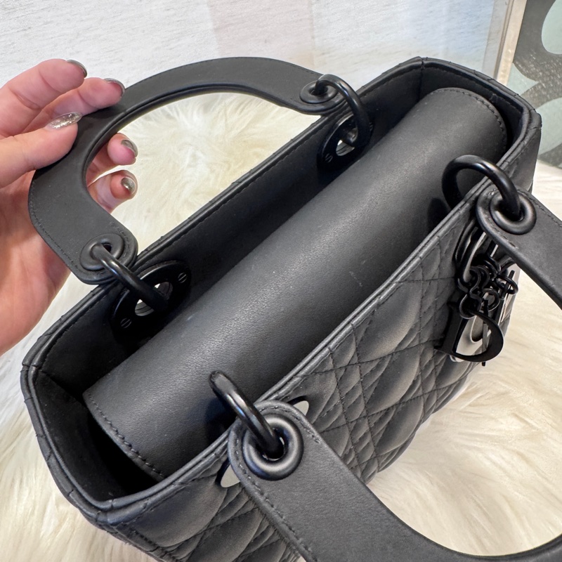 [ 櫃價$215000 ］Dior Lady Dior 消光黑牛皮小號黛妃 My ABC-8