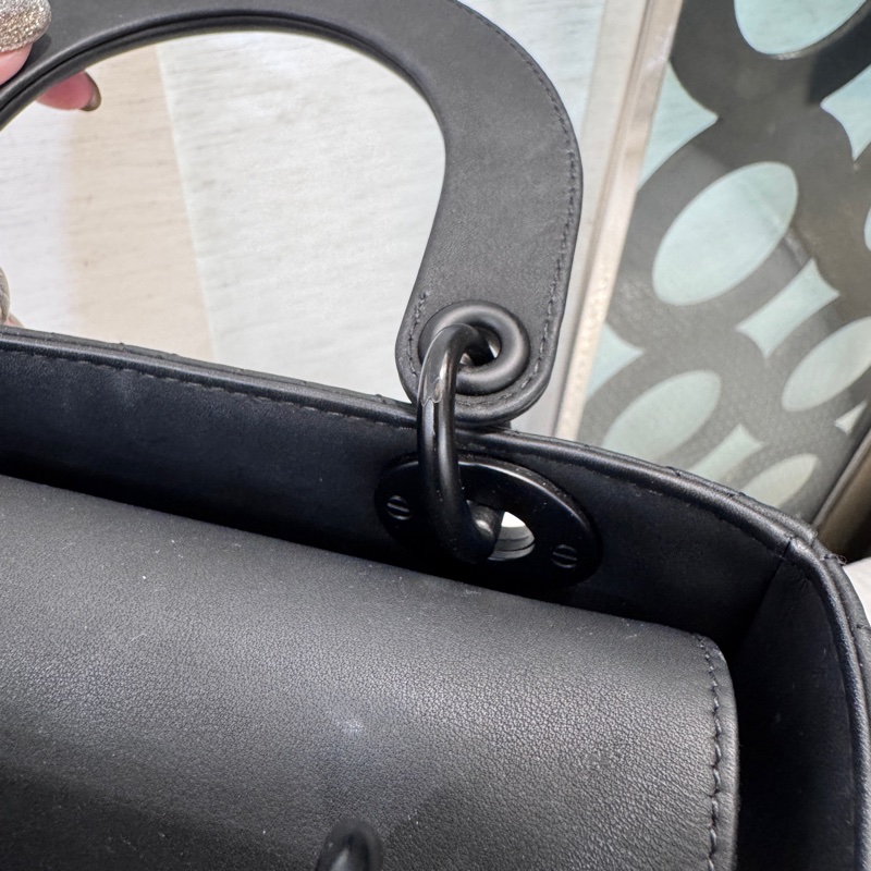 [ 櫃價$215000 ］Dior Lady Dior 消光黑牛皮小號黛妃 My ABC-9