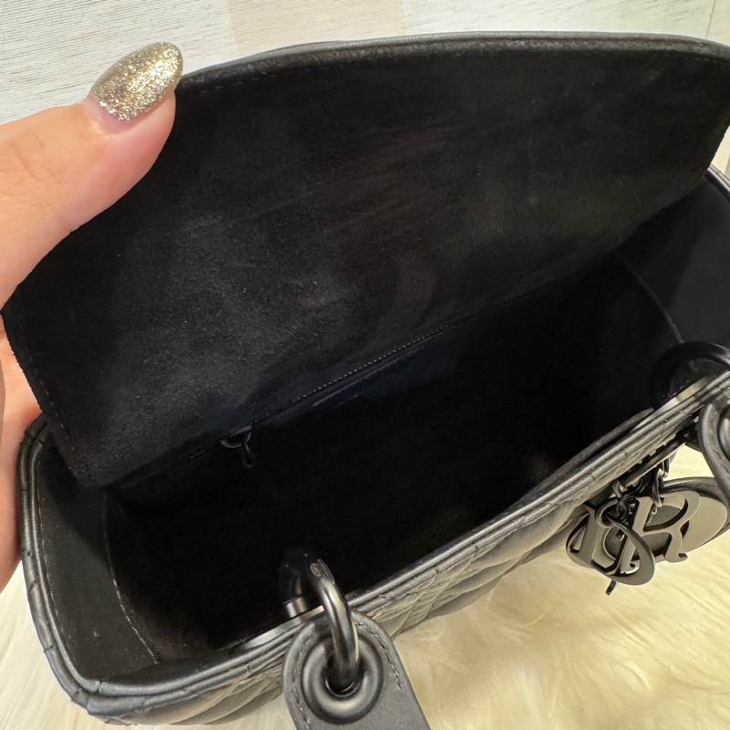 [ 櫃價$215000 ］Dior Lady Dior 消光黑牛皮小號黛妃 My ABC-10