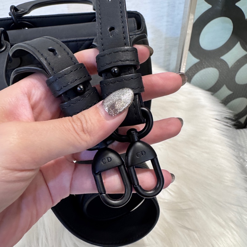 [ 櫃價$215000 ］Dior Lady Dior 消光黑牛皮小號黛妃 My ABC-11