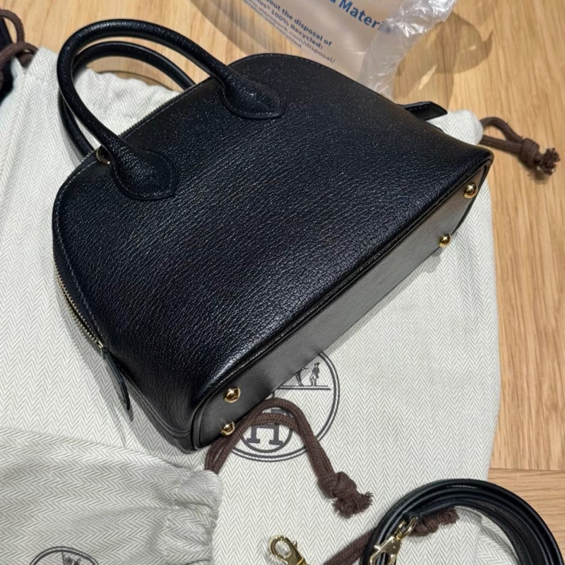 請先確認有貨再拍🩷  k刻有購証Hermes mini bolide 黑金-0