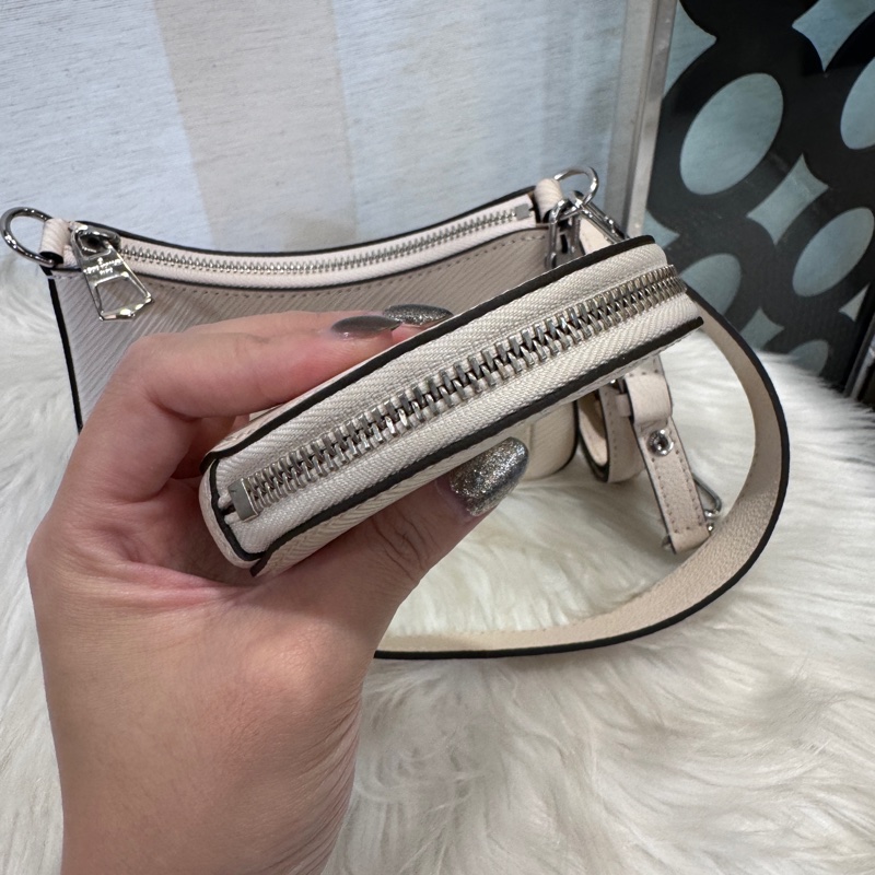 LV Marellini 石英白EPI防刮皮革肩斜背包 晶片款 近全新-3