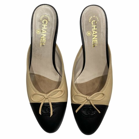 CHANEL 香奈兒 低跟涼鞋 羊皮