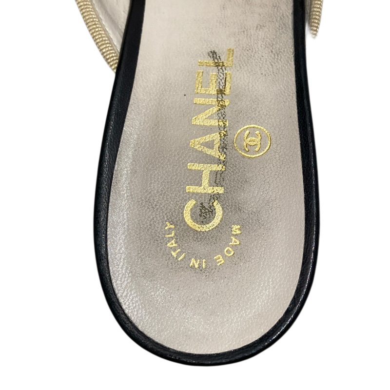 CHANEL 香奈兒 低跟涼鞋 羊皮-4