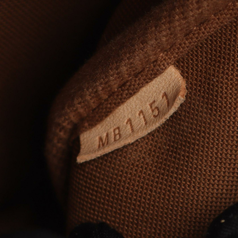 棕色 原花帆布 Saumur 30 肩背包【LOUIS VUITTON LV 路易威登】 M42256-4