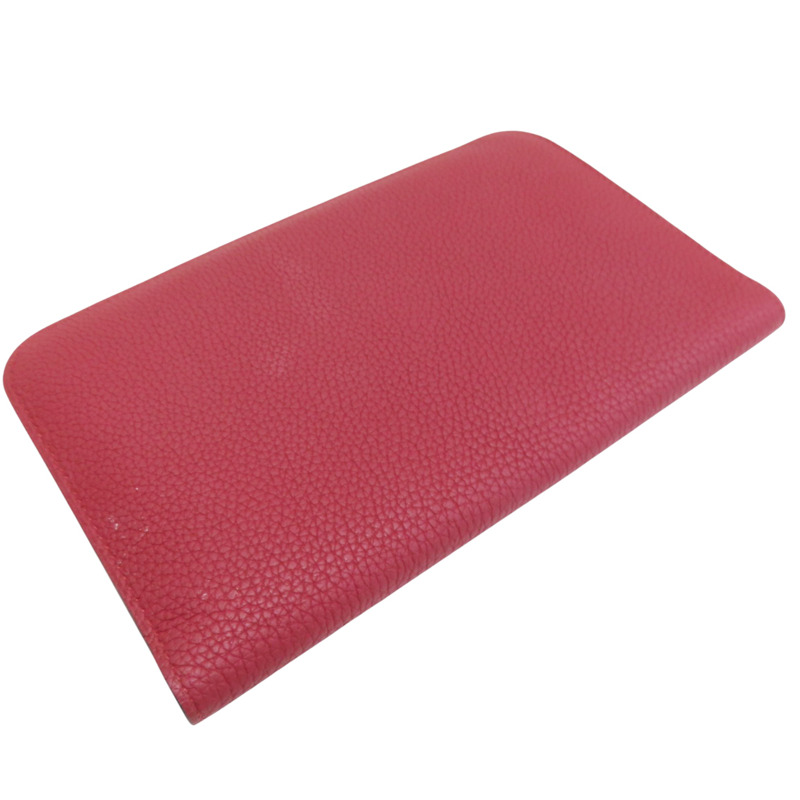 紅色 Taurillon牛皮 Dogon 長夾 A刻 銀扣【HERMES 愛馬仕】-3