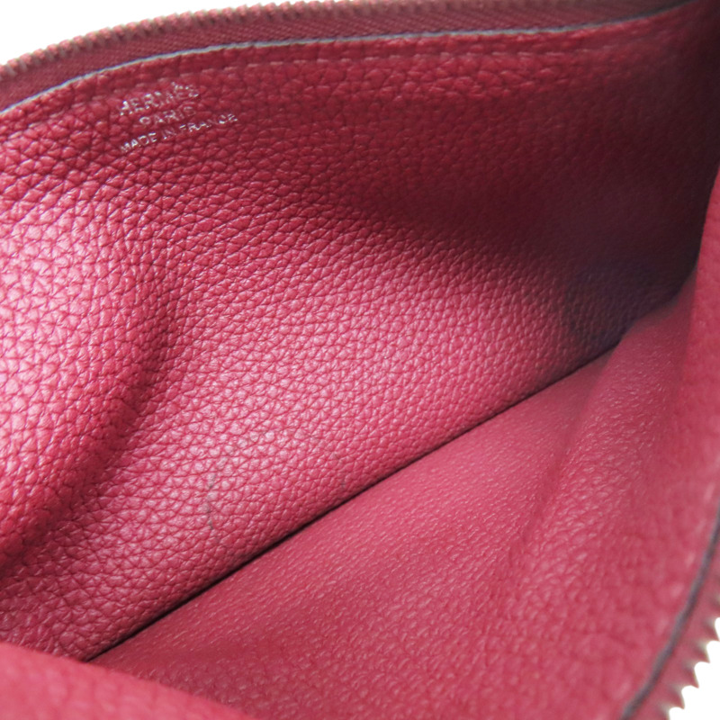 紅色 Taurillon牛皮 Dogon 長夾 A刻 銀扣【HERMES 愛馬仕】-7