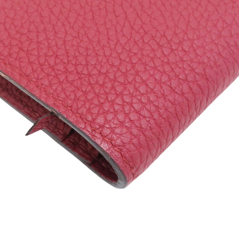 紅色 Taurillon牛皮 Dogon 長夾 A刻 銀扣【HERMES 愛馬仕】-12