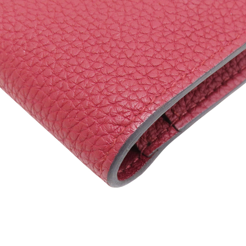 紅色 Taurillon牛皮 Dogon 長夾 A刻 銀扣【HERMES 愛馬仕】-13