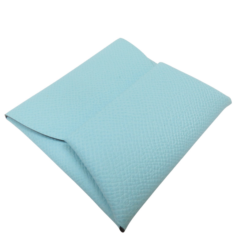 環礁藍 Epsom牛皮 Bastia 扣式零錢包 T刻【HERMES 愛馬仕】-2