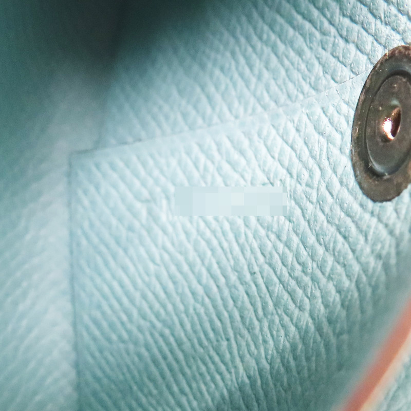 環礁藍 Epsom牛皮 Bastia 扣式零錢包 T刻【HERMES 愛馬仕】-7