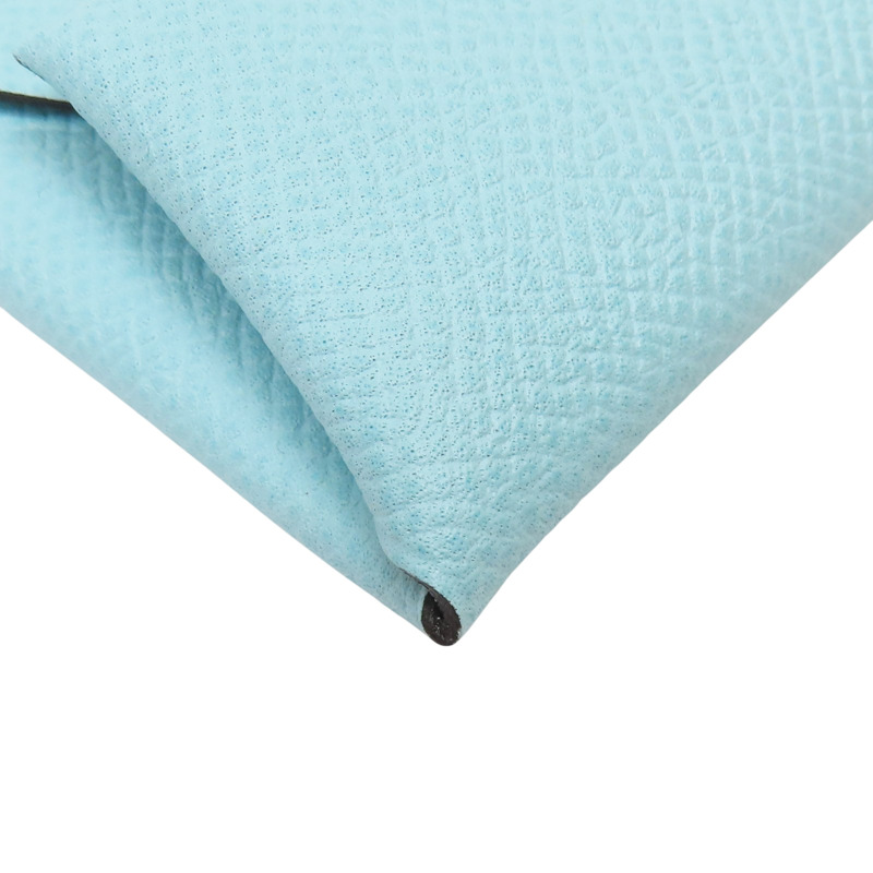 環礁藍 Epsom牛皮 Bastia 扣式零錢包 T刻【HERMES 愛馬仕】-8