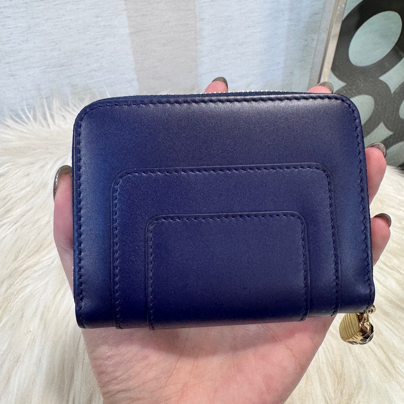 Bvlgari Forever 藍牛皮蛇頭零錢卡包-2