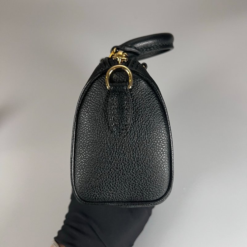 LV M81456/晶片款 黑拚米皮革壓紋Nano Speedy包-2