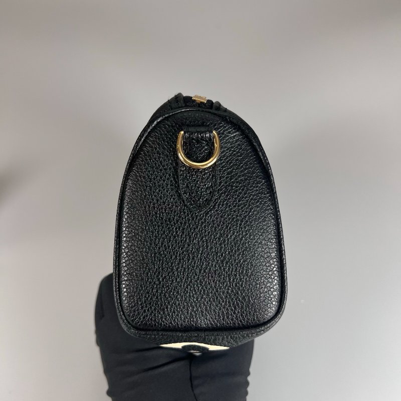 LV M81456/晶片款 黑拚米皮革壓紋Nano Speedy包-3