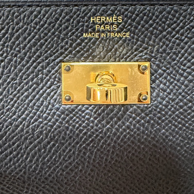 HERMES KELLY 黑色 EPSOM 金釦 凱莉長夾發財夾皮夾錢包-14