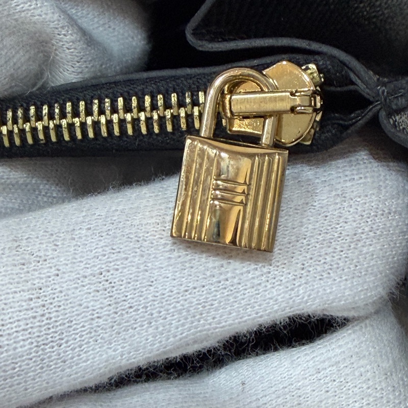 HERMES KELLY 黑色 EPSOM 金釦 凱莉長夾發財夾皮夾錢包-23