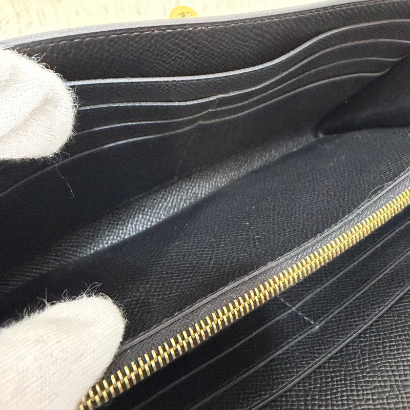 HERMES KELLY 黑色 EPSOM 金釦 凱莉長夾發財夾皮夾錢包-27