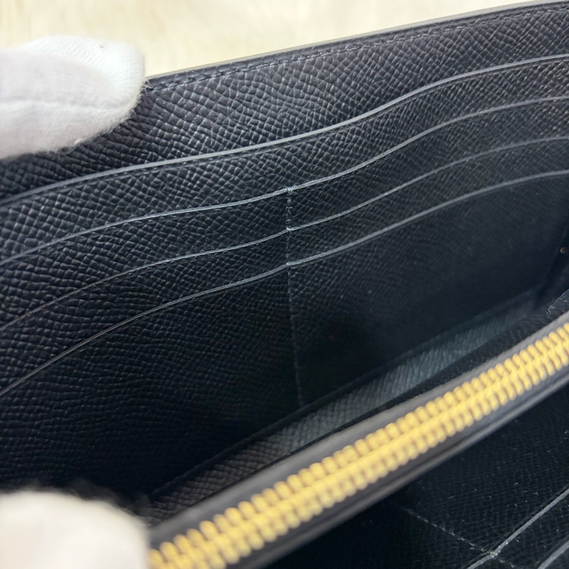 HERMES KELLY 黑色 EPSOM 金釦 凱莉長夾發財夾皮夾錢包-28