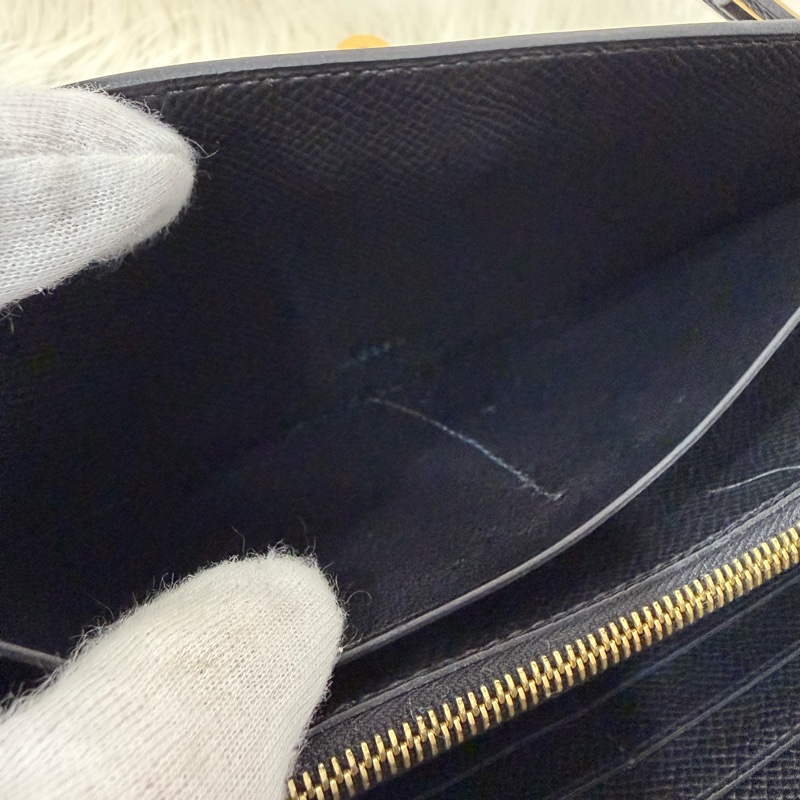 HERMES KELLY 黑色 EPSOM 金釦 凱莉長夾發財夾皮夾錢包-29