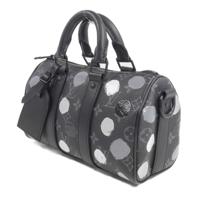 LOUIS VUITTON Monogram Eclipse LV x YK Keepall Bandouliere 25手挽肩背兩用袋-2