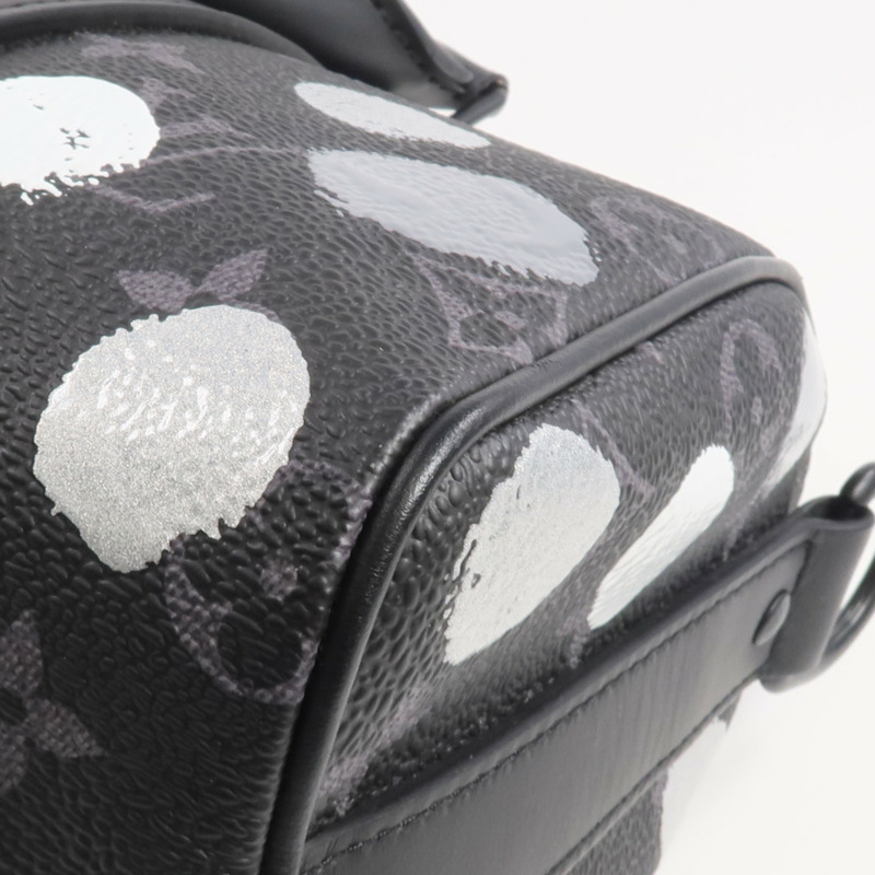 LOUIS VUITTON Monogram Eclipse LV x YK Keepall Bandouliere 25手挽肩背兩用袋-7