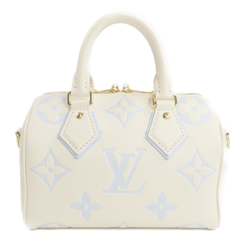 LOUIS VUITTON Monogram Empreinte Speedy Bandouliere 20金扣手挽肩背兩用袋-1