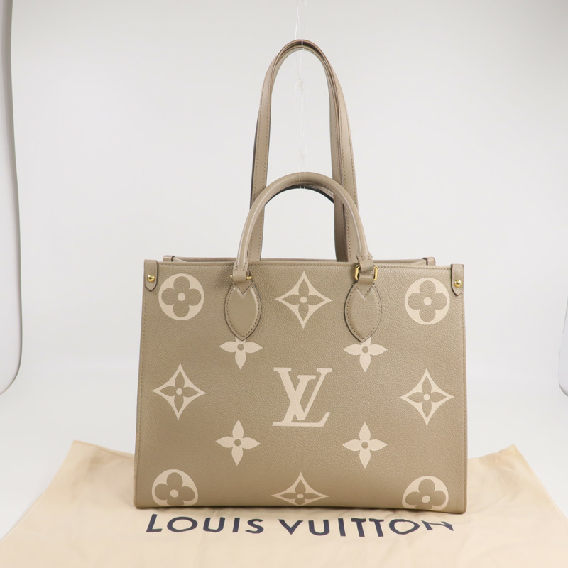 LOUIS VUITTON Monogram Empreinte OnTheGo MM金扣手挽肩背兩用袋-17
