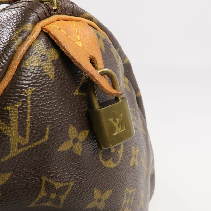 LOUIS VUITTON Monogram Speedy 30金扣手挽袋-6