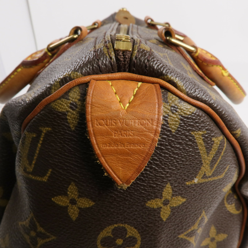 LOUIS VUITTON Monogram Speedy 30金扣手挽袋-8