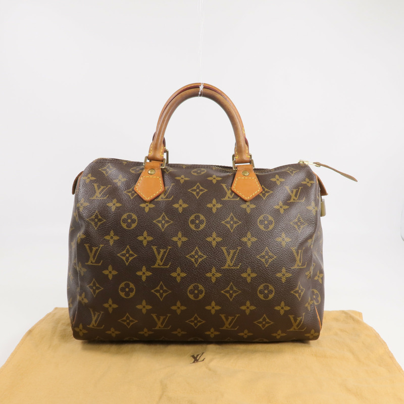 LOUIS VUITTON Monogram Speedy 30金扣手挽袋-18