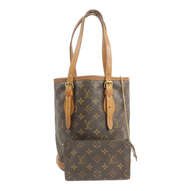 LOUIS VUITTON Monogram Bucket PM金扣手挽袋-20