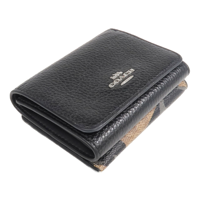 COACH 牛皮皮革Wallet銀扣錢包-3