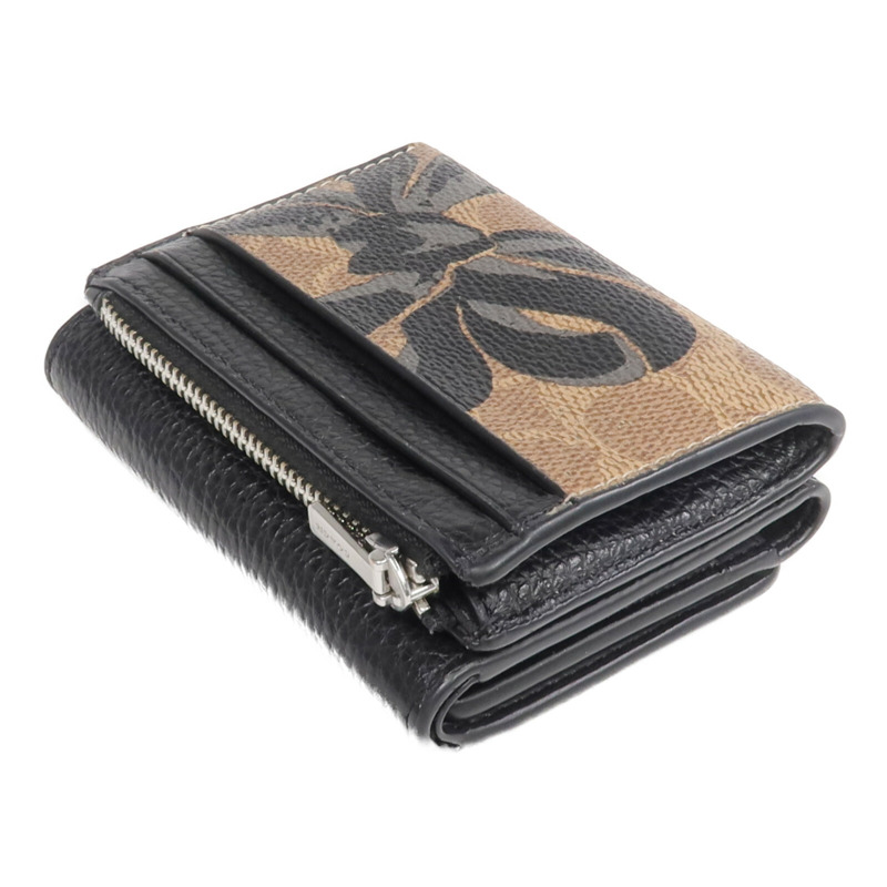 COACH 牛皮皮革Wallet銀扣錢包-4