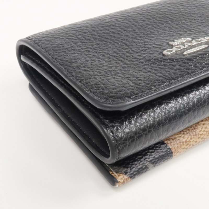 COACH 牛皮皮革Wallet銀扣錢包-7