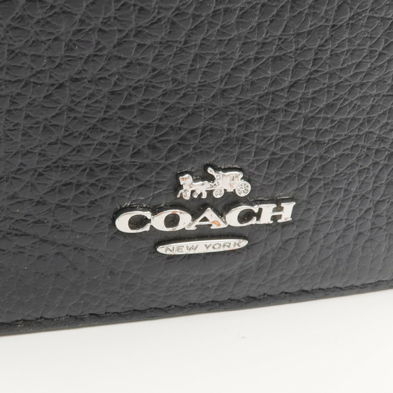 COACH 牛皮皮革Wallet銀扣錢包-11